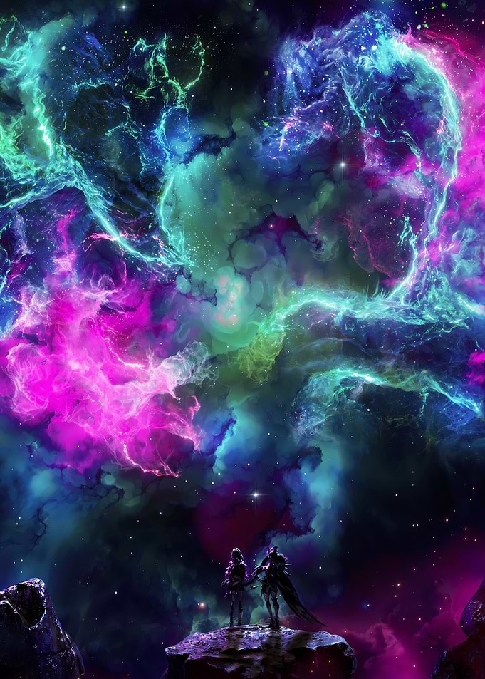 Nebula Couple Stargazing
