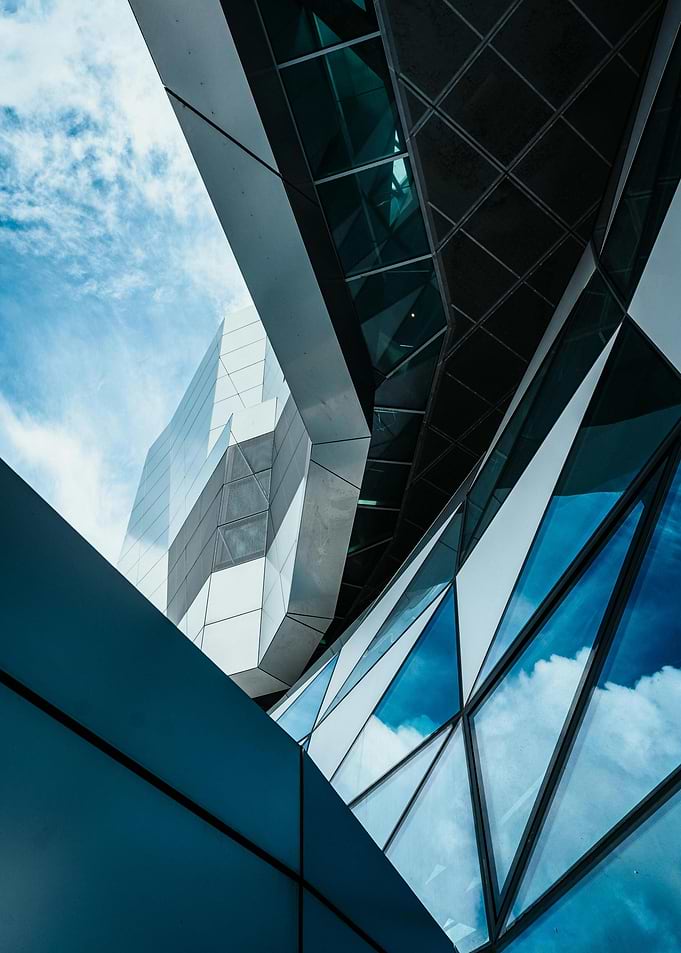 Modern Architecture with Sky Reflection