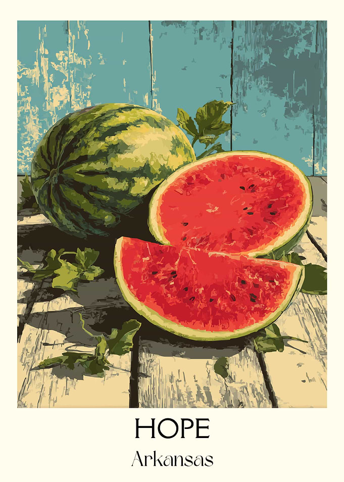 Watermelon Still Life: Hope, Arkansas