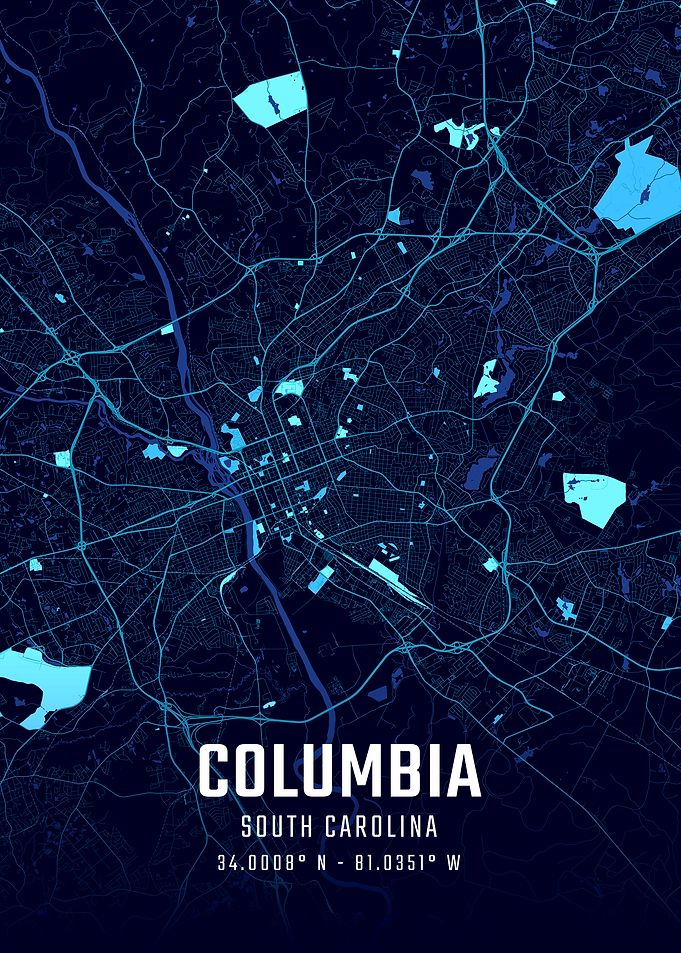 Columbia Midnight City Map