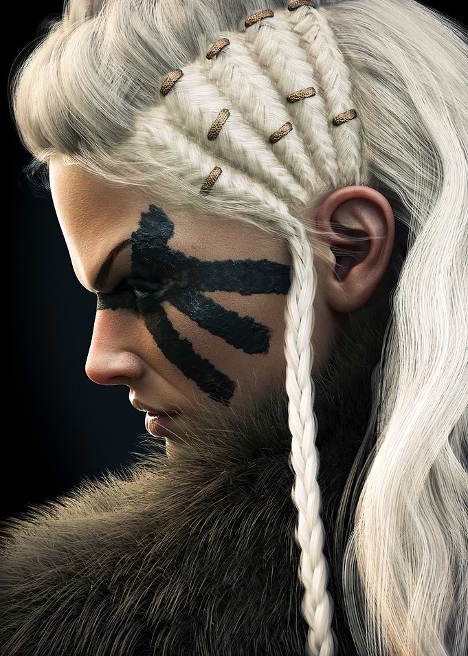 Viking Warrior Woman Portrait