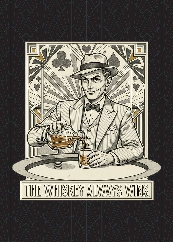 The Whiskey Always Wins Illustration