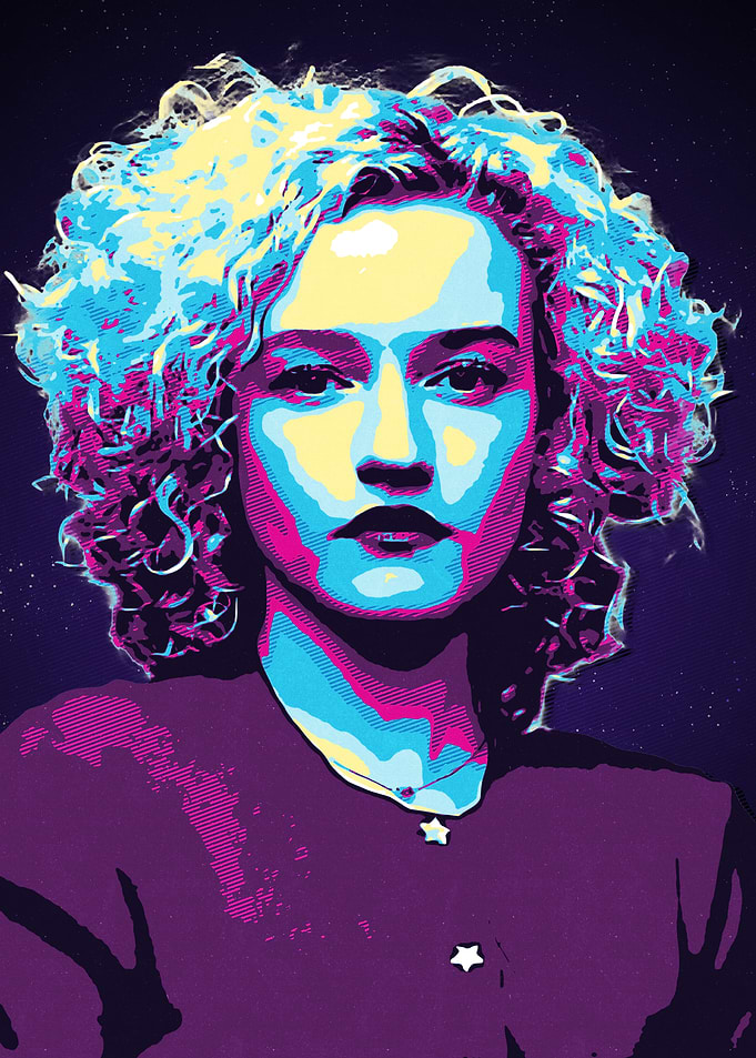 Julia Garner Pop Art Portrait