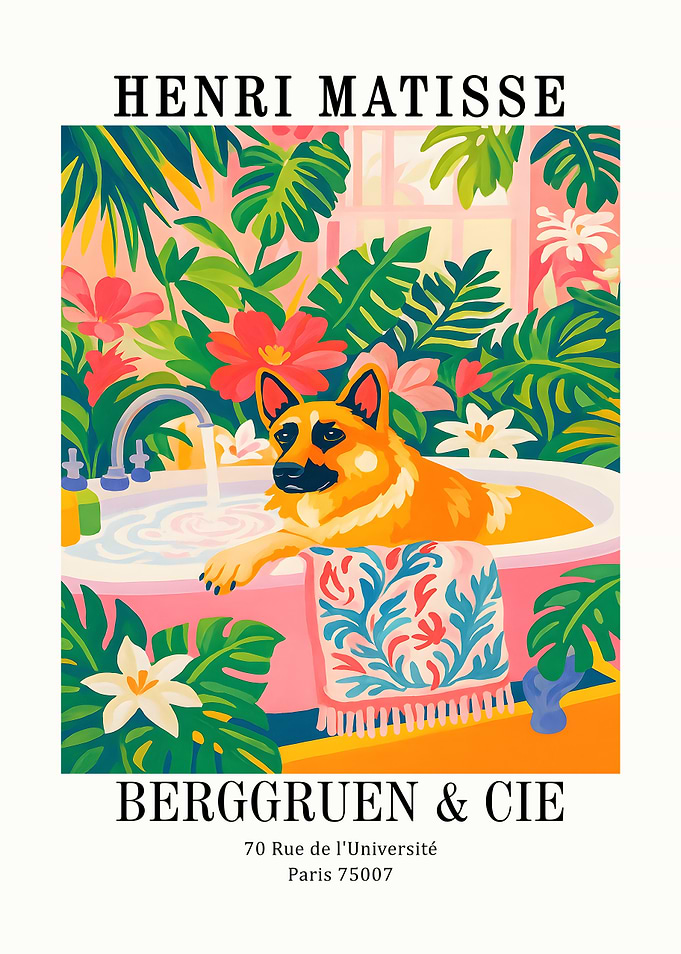 Henri Matisse Dog in Bathtub Poster