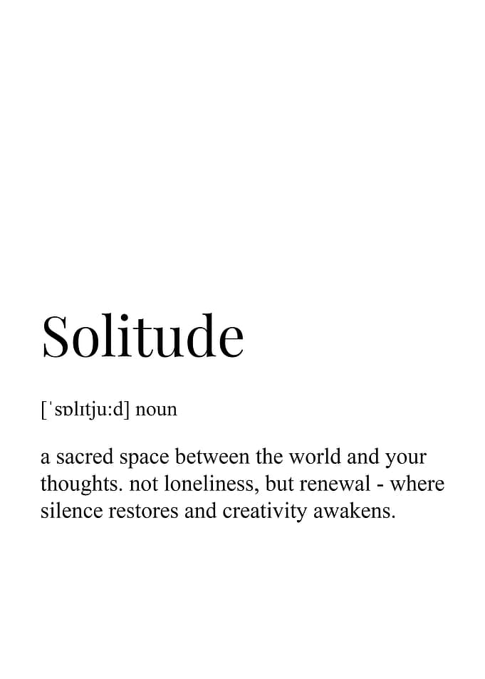 Solitude Definition Text Art