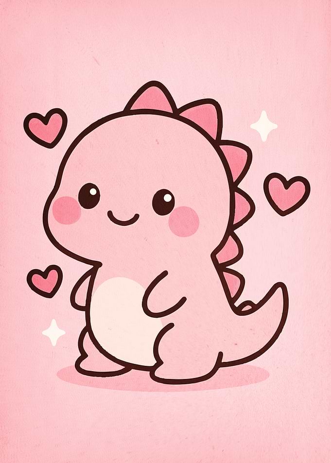 Dinosaur with Hearts