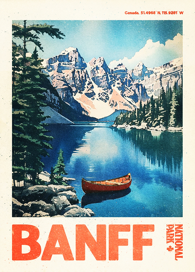 Banff National Park Vintage Travel