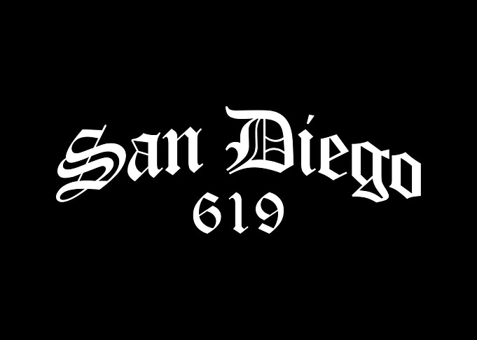 San Diego 619 Text Art