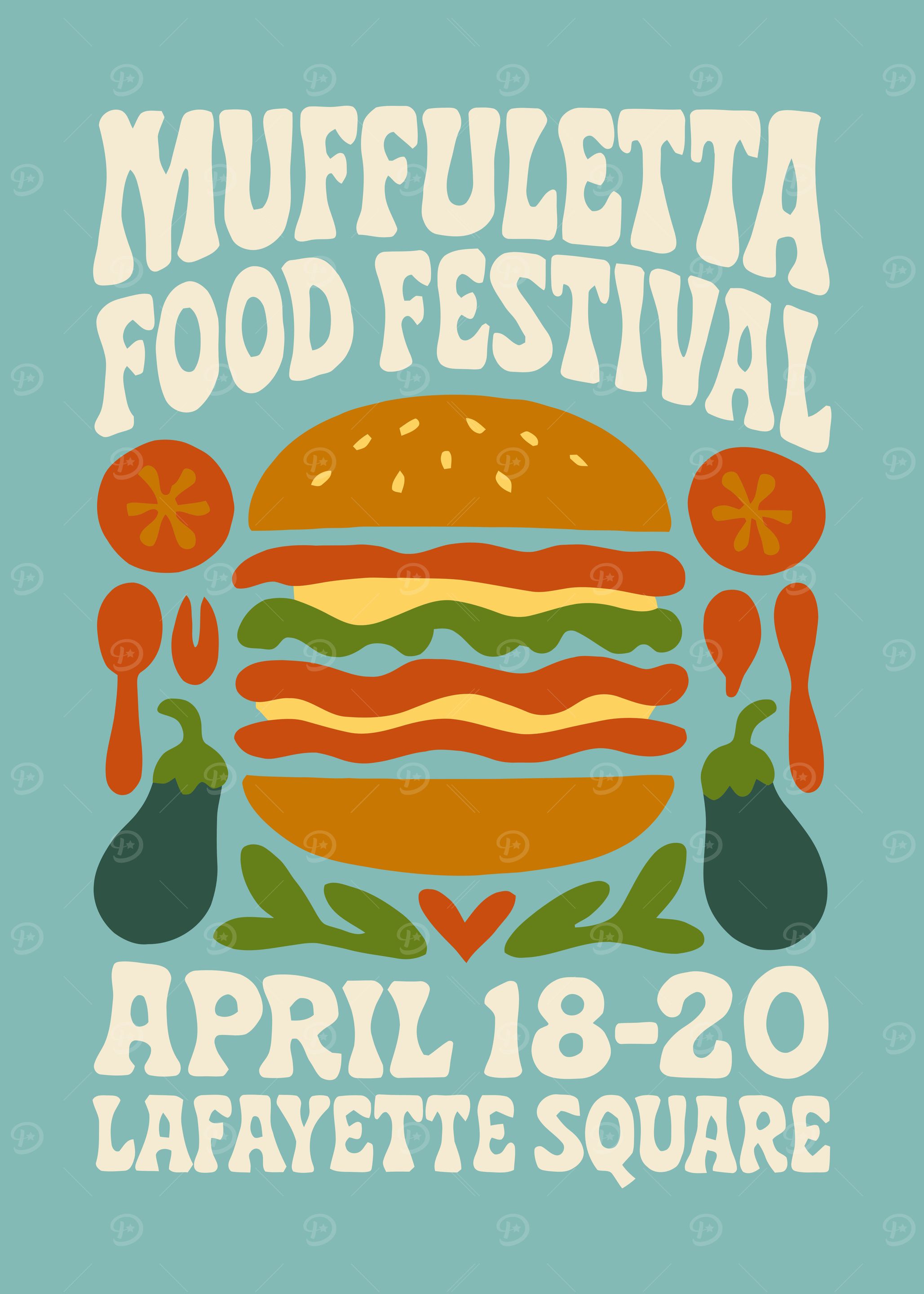 Muffuletta Food Festival Poster