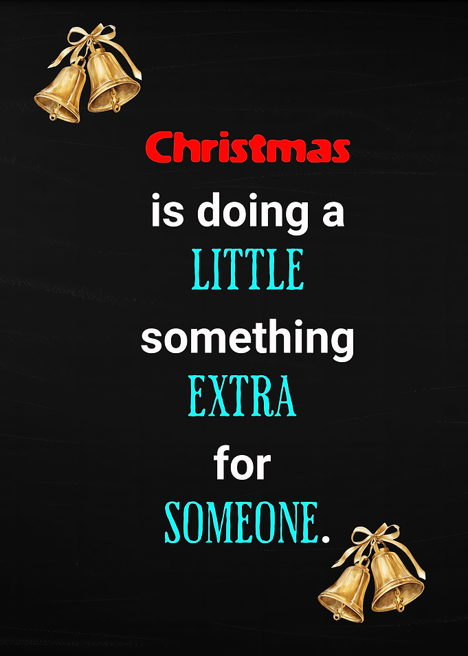 Christmas Bells and Inspirational Quote