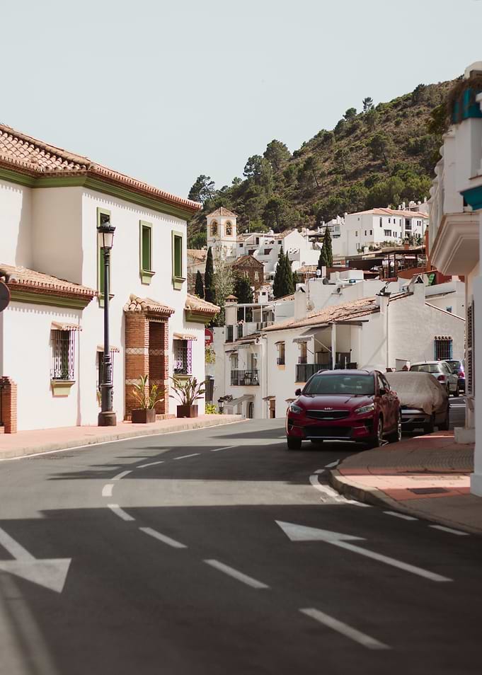 Street view of a Spanish town