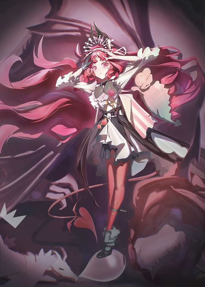 Anime Girl with Pink Hair and Crown
