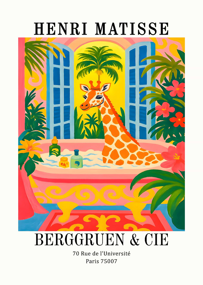 Henri Matisse Giraffe Bathing Art Print
