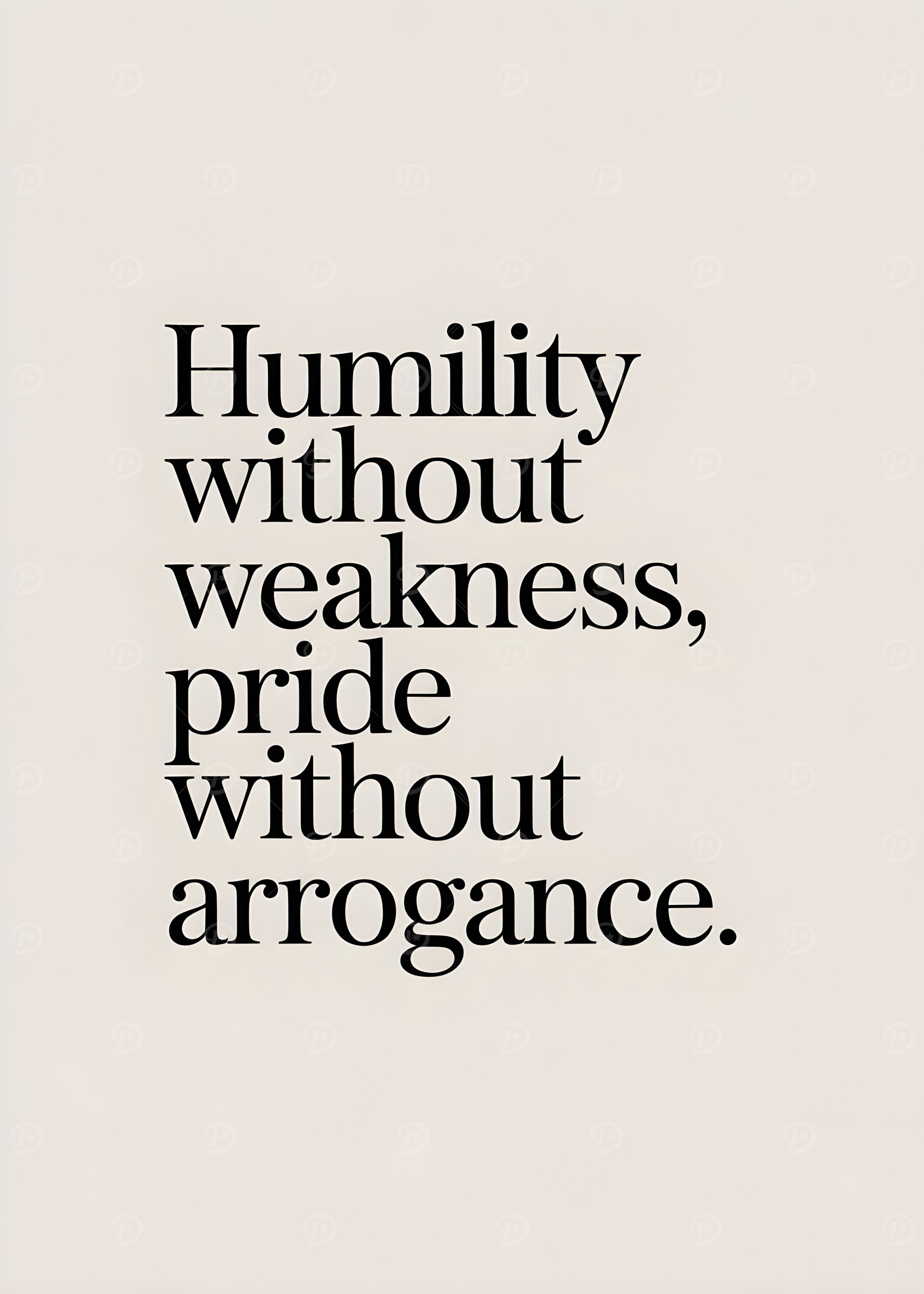 Humility and Pride Text Art
