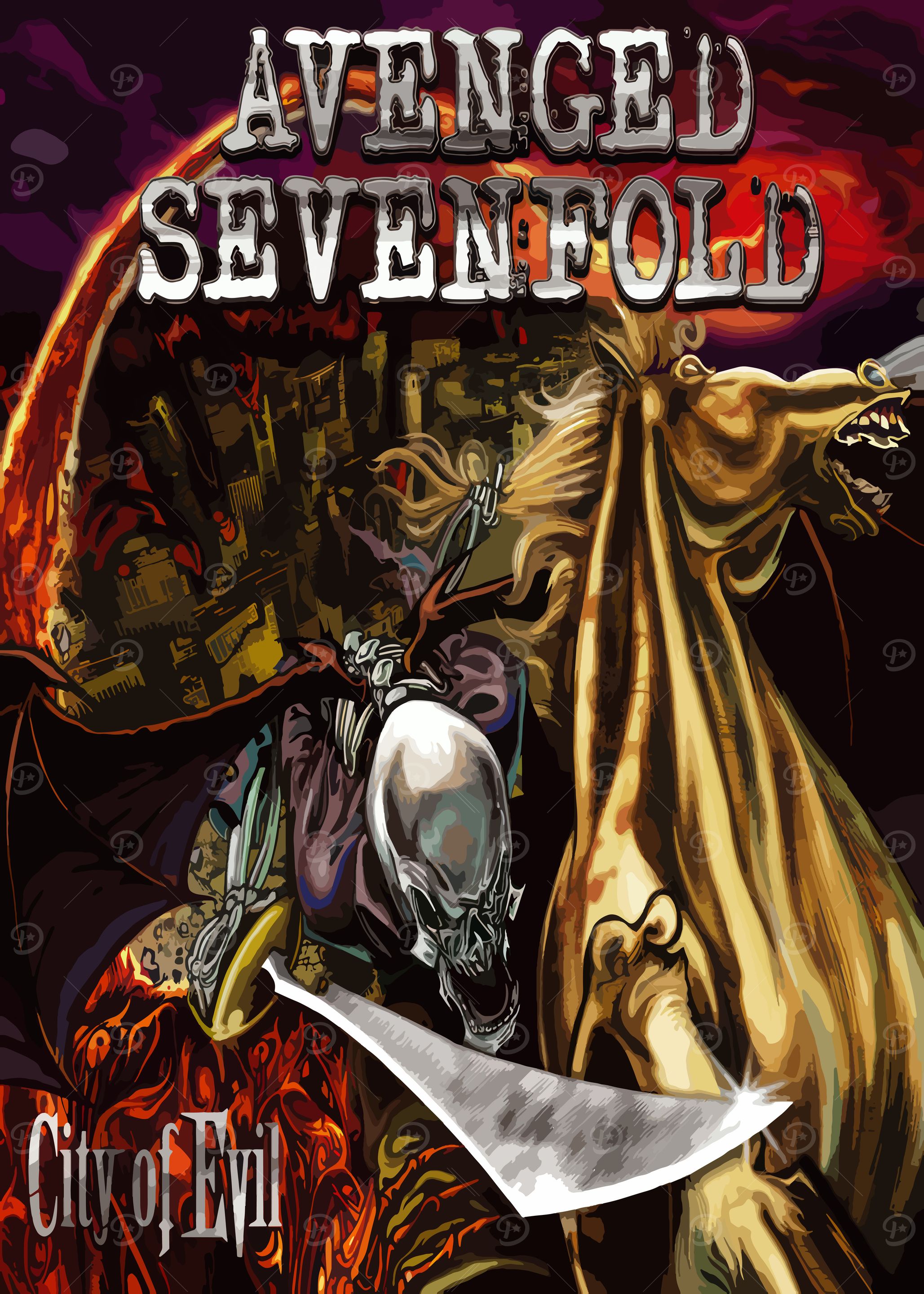 Avenged Sevenfold: City of Evil Album Art