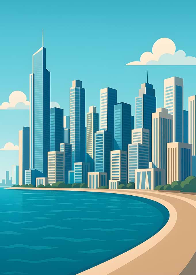 Cityscape by the Water