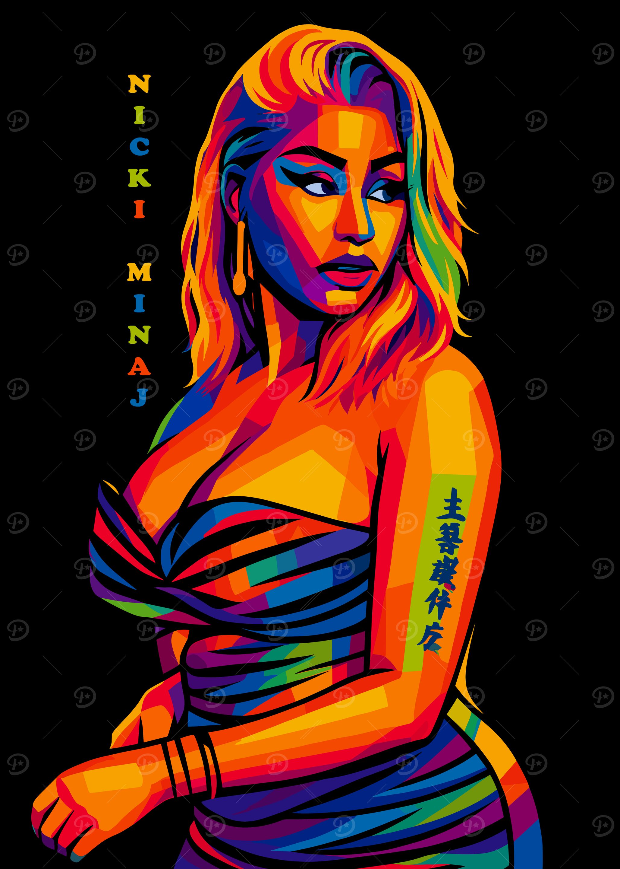 Colorful Nicki Minaj Portrait