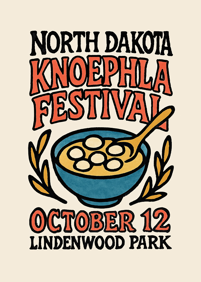 North Dakota Knoephla Festival Poster