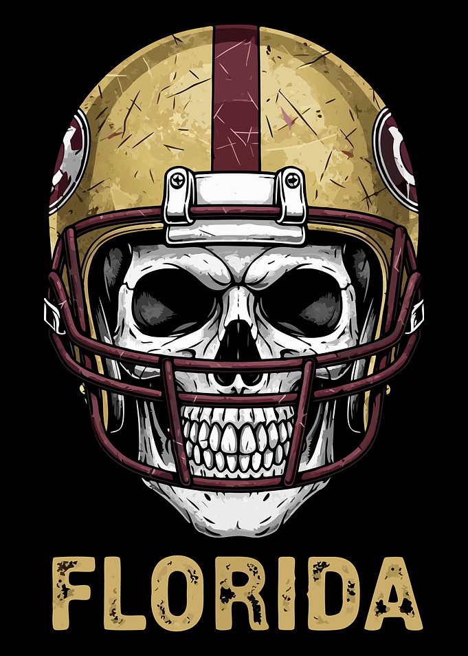 Florida Football Skull Helmet Graphic