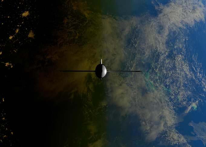 Satellite View of Earth from Space