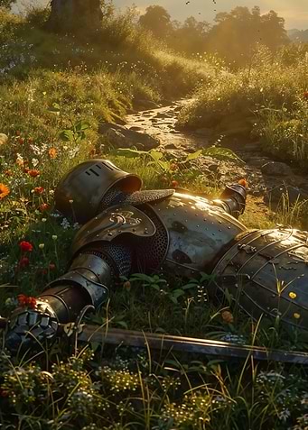Fallen Knight in Meadow