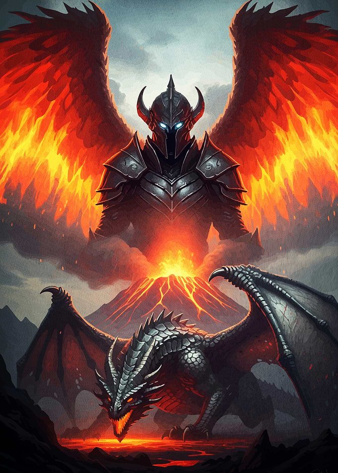 Armored Warrior Dragon Volcano