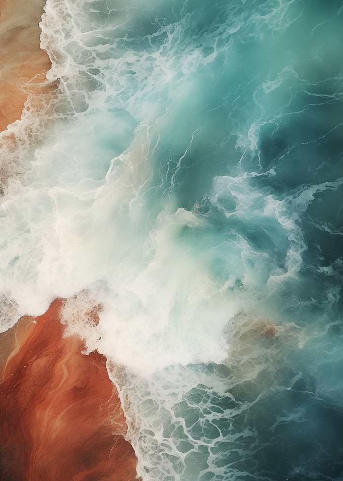 Ocean Waves Sandy Shore