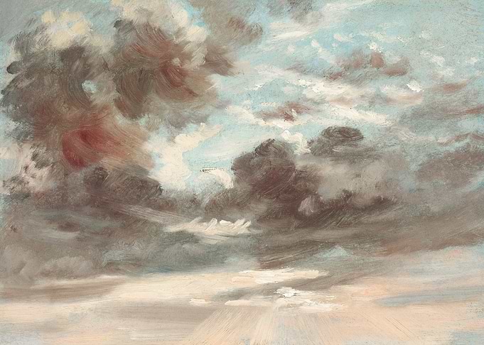 Cloudscape Painting with Dramatic Sky