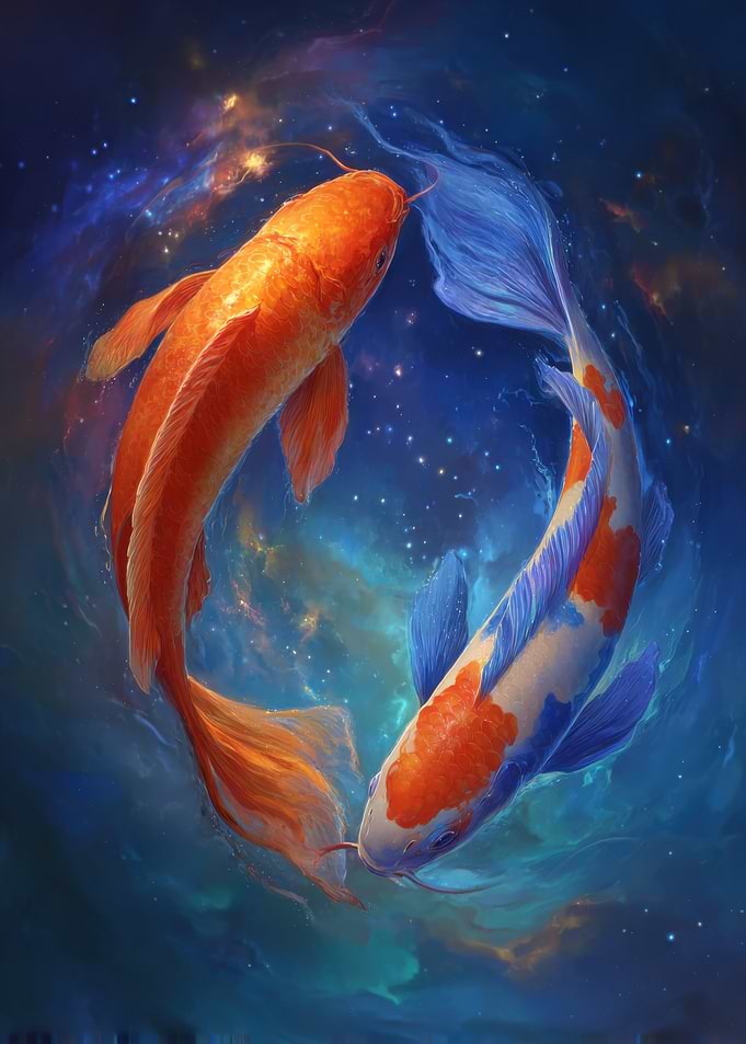 Koi Fish Yin Yang Galaxy