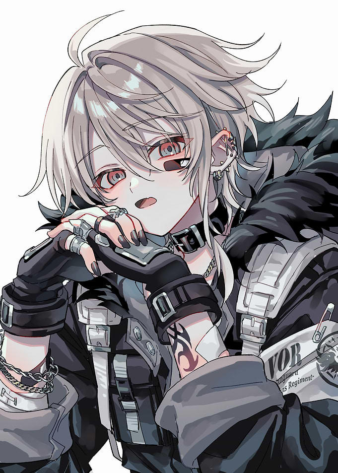 Anime Boy with Piercings and Tattoo