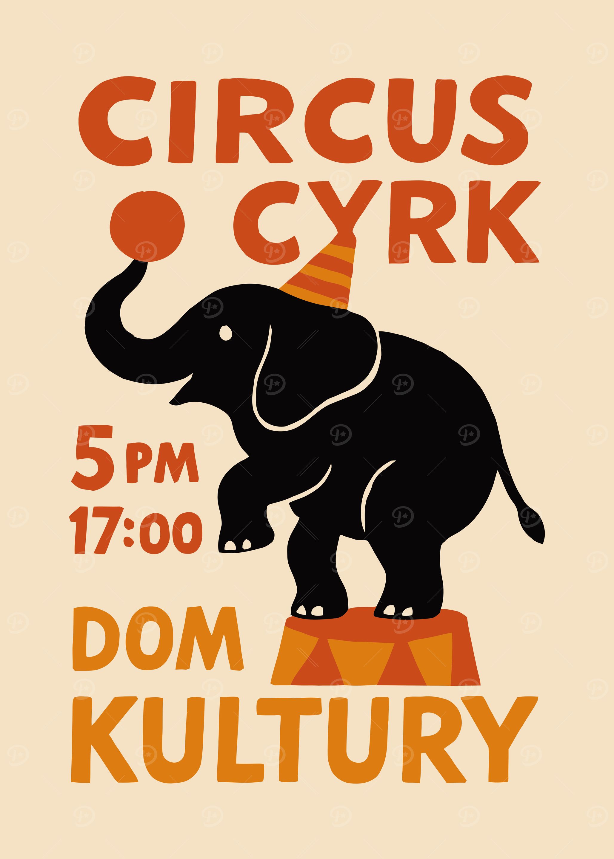 Circus Cyrk Elephant Poster