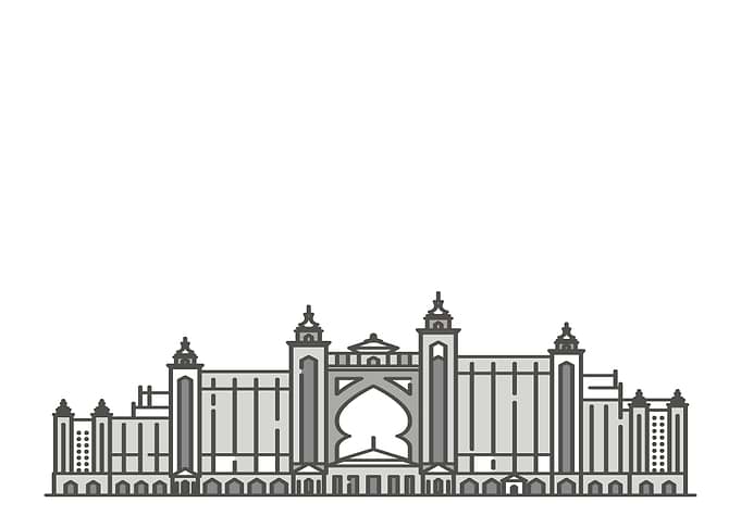 Atlantis The Palm Minimalist Illustration