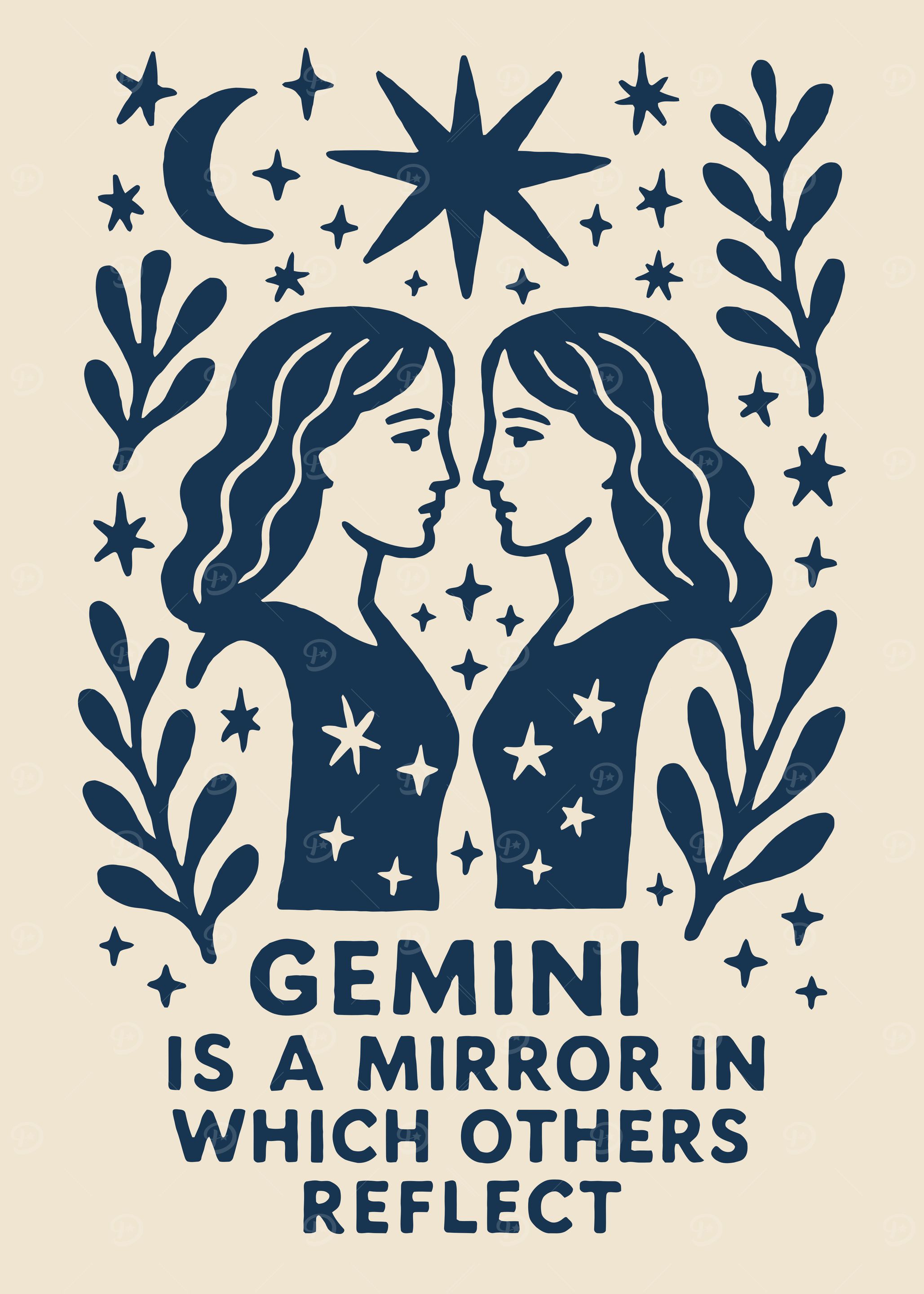 Gemini Zodiac Sign Art Print