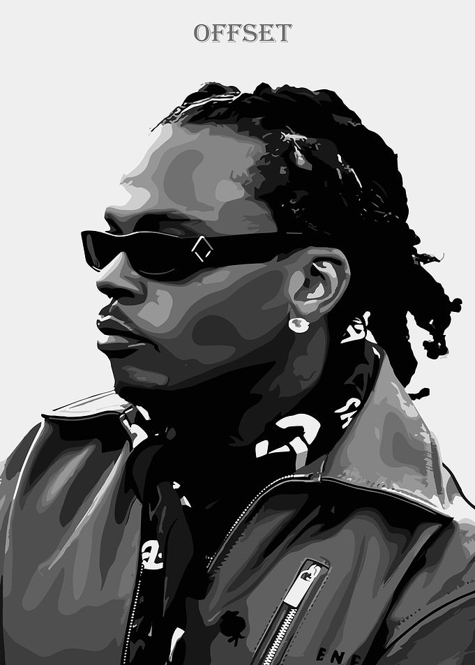 Offset Portrait in Black and White