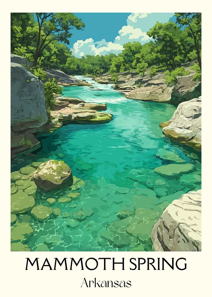 Mammoth Spring, Arkansas Landscape Art