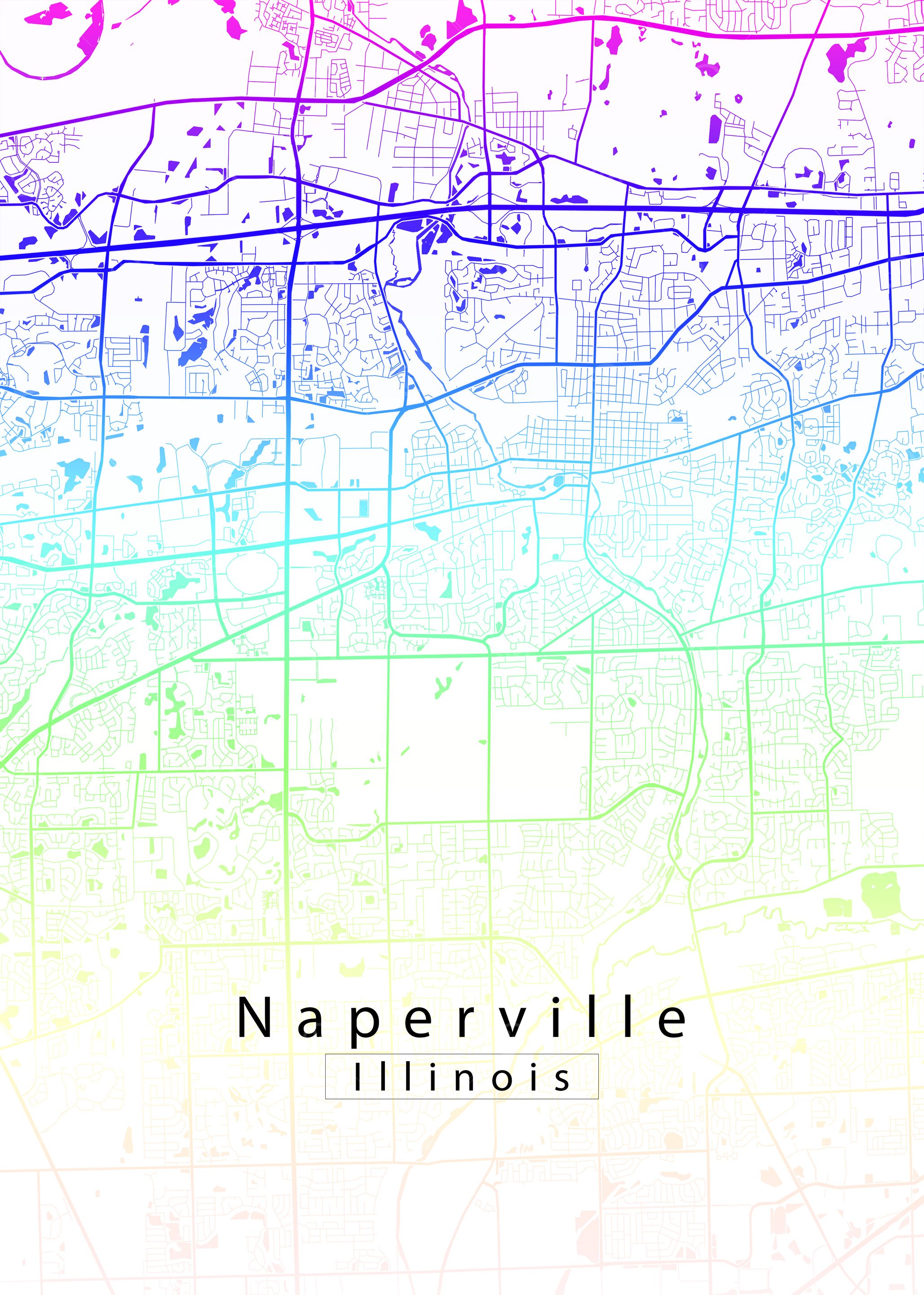 Naperville Illinois City Map