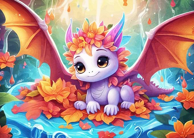 Cute Dragon Flower Crown