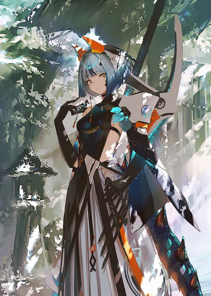 Anime Girl with Futuristic Weapon