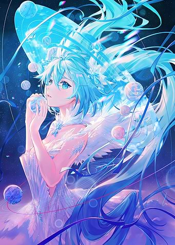 Girl with Celestial Elements