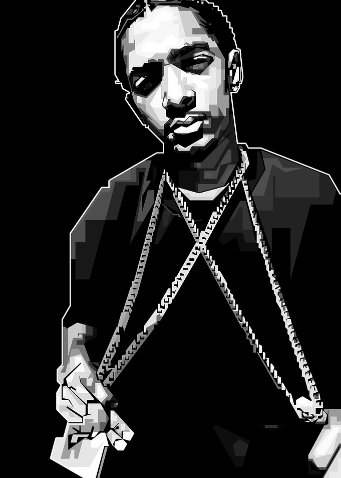 Nipsey Hussle Black and White