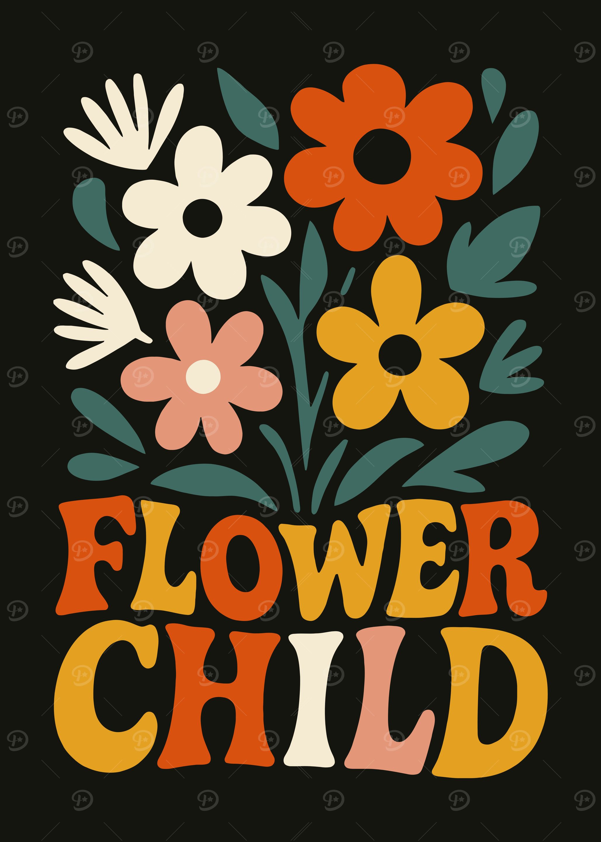 Flower Child Retro Floral Design