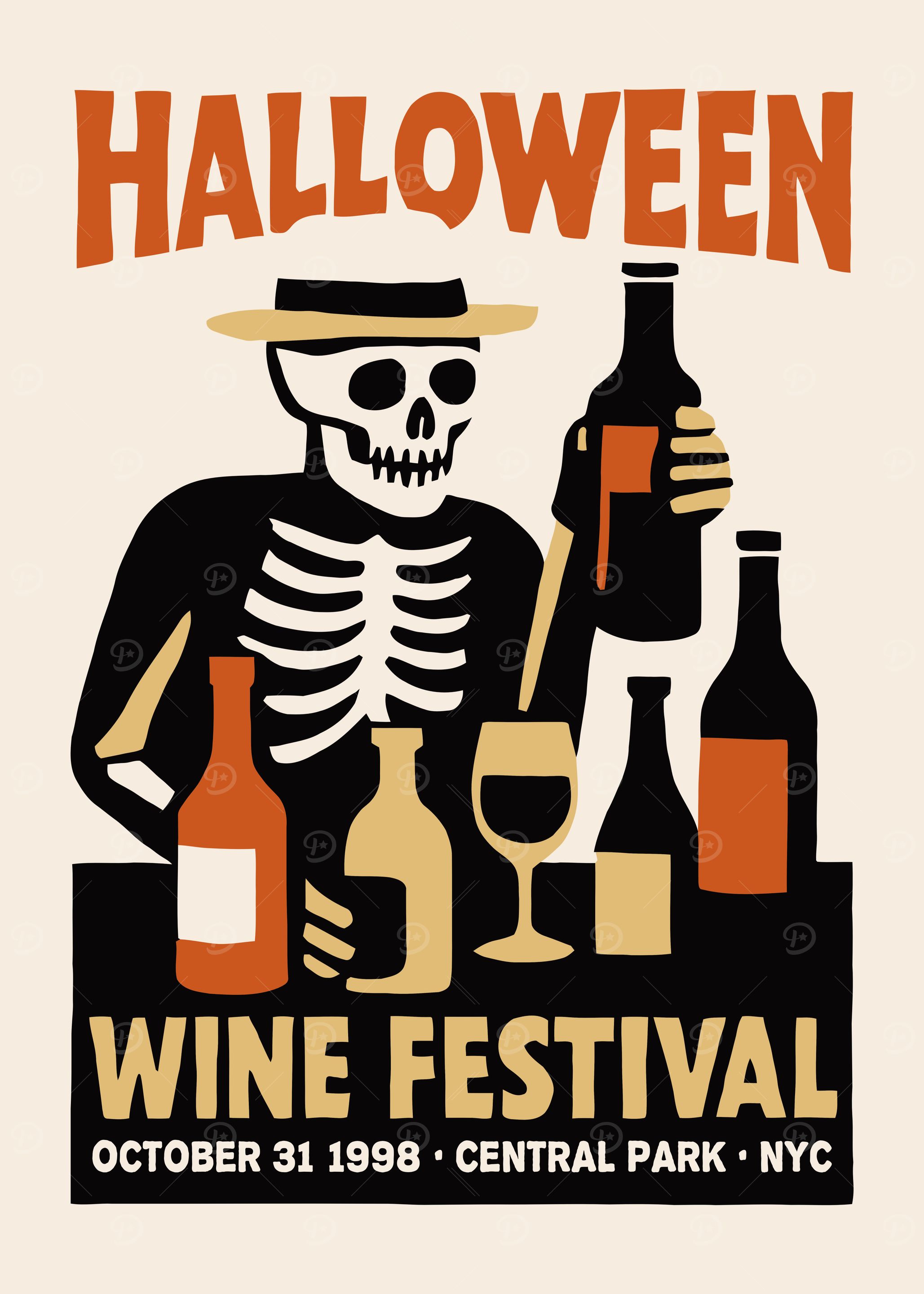 Halloween Wine Festival Poster