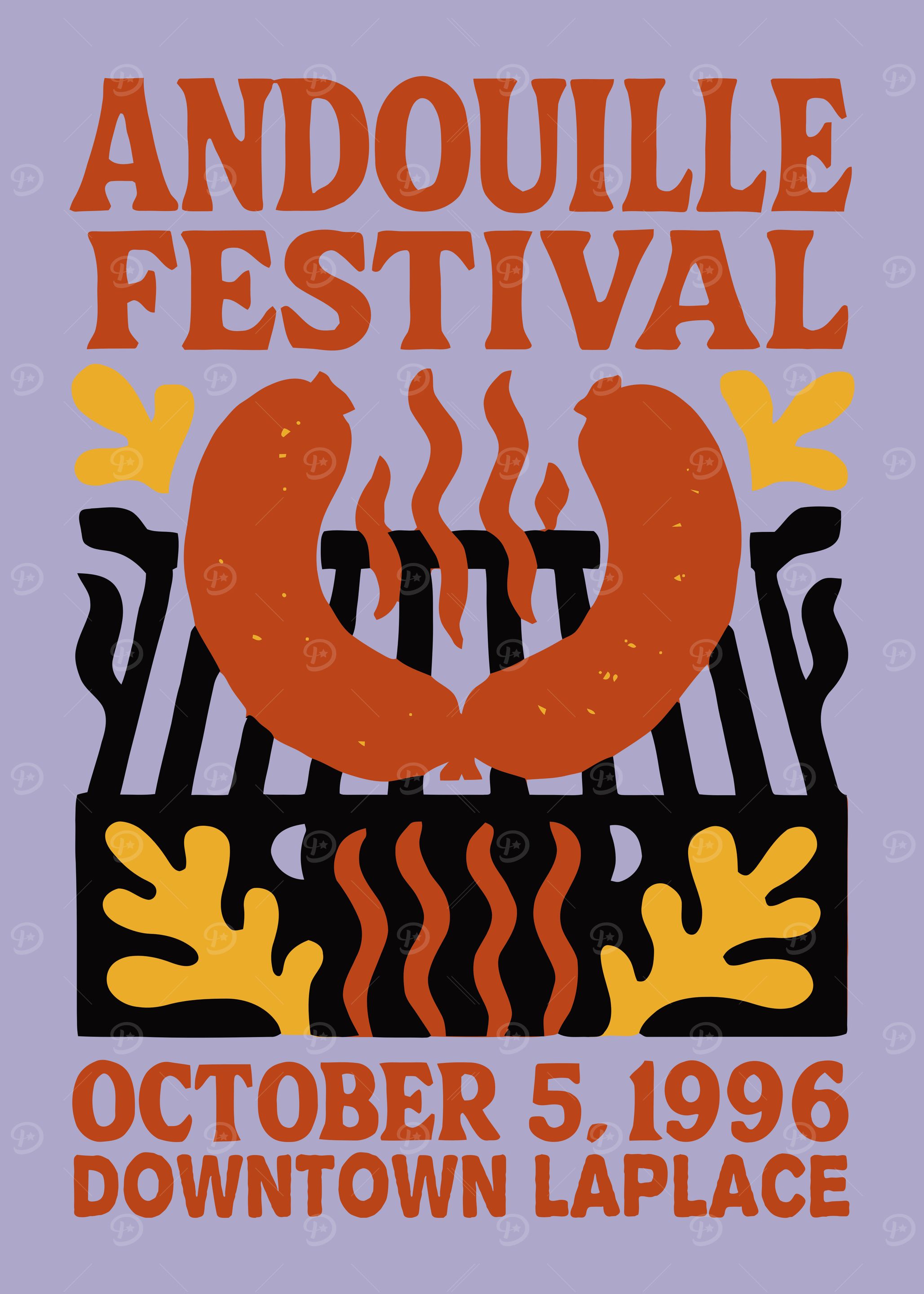 Andouille Festival Poster, Laplace 1996