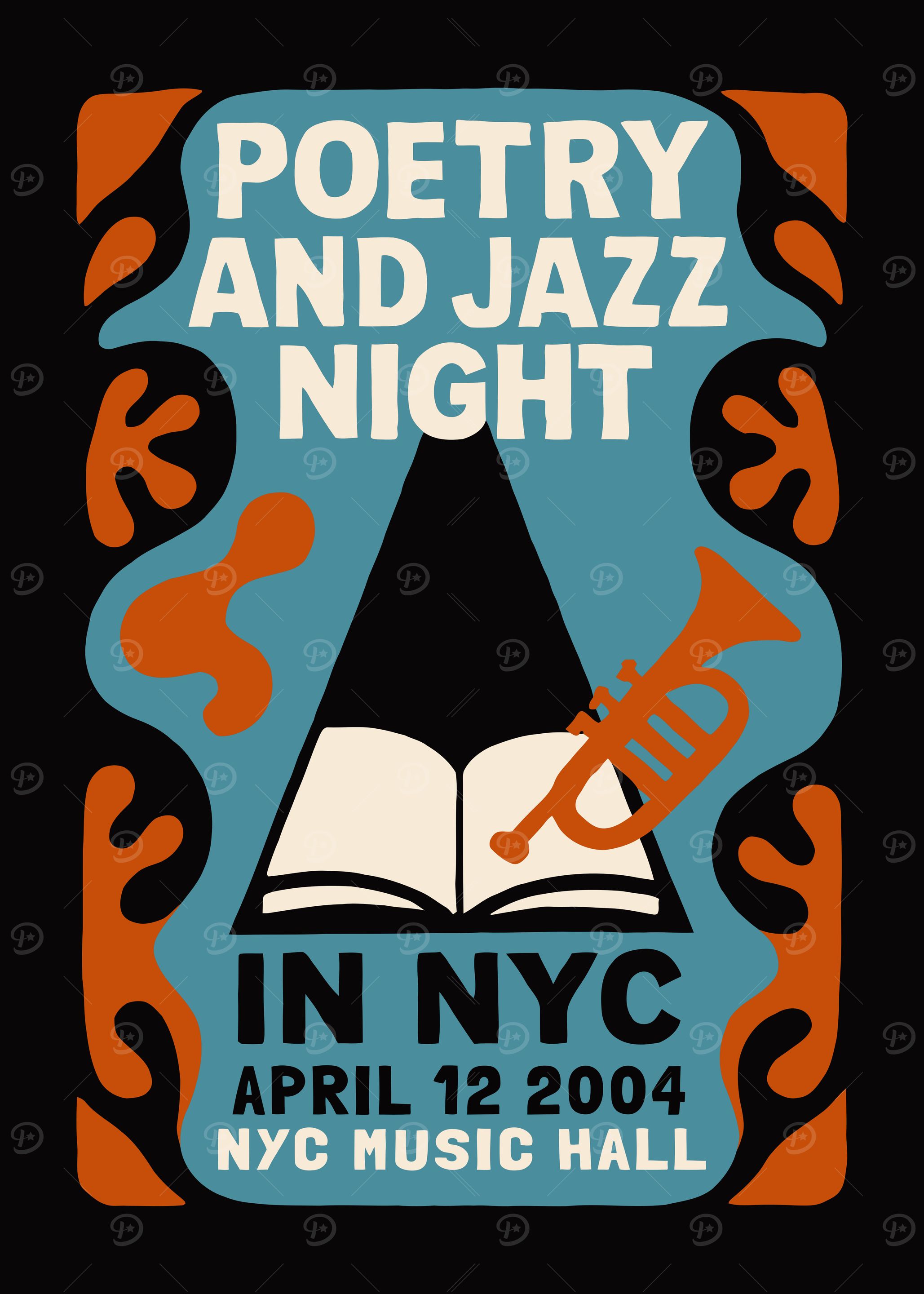 Poetry and Jazz Night in NYC Poster