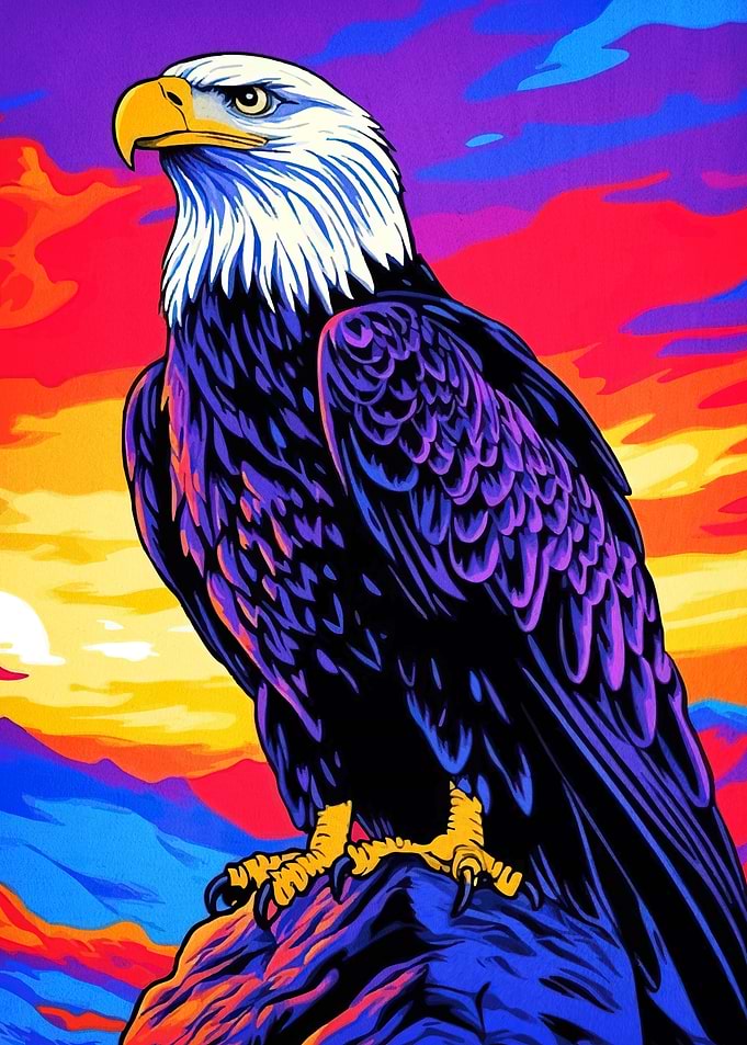 Bald Eagle Colorful