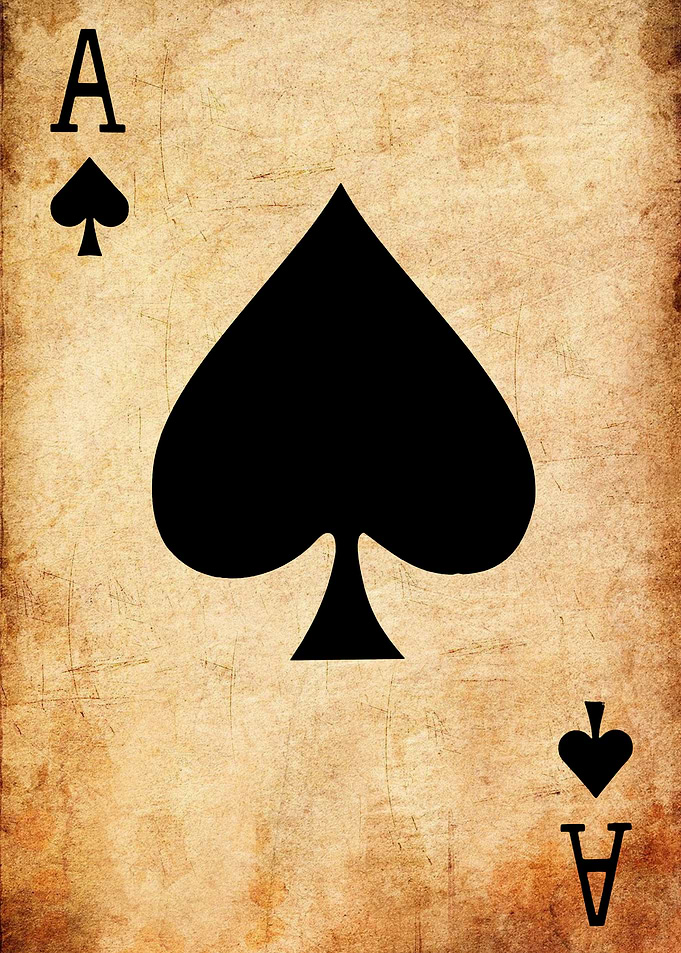 Ace of Spades Vintage Card