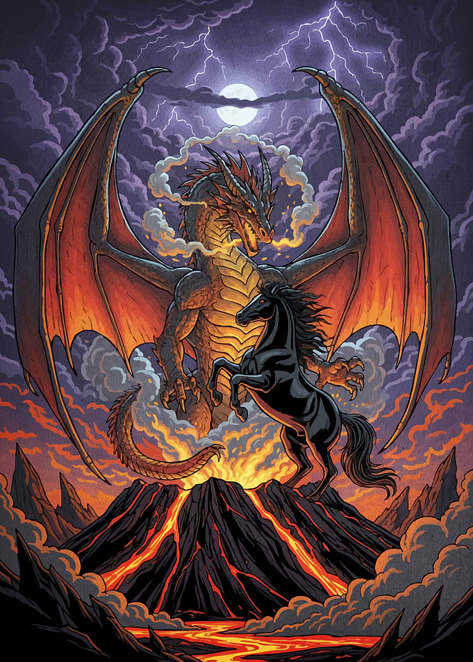Dragon and Horse Volcano