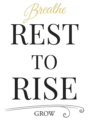 Breathe, Rest, Rise, Grow Typography Art – Light Edition