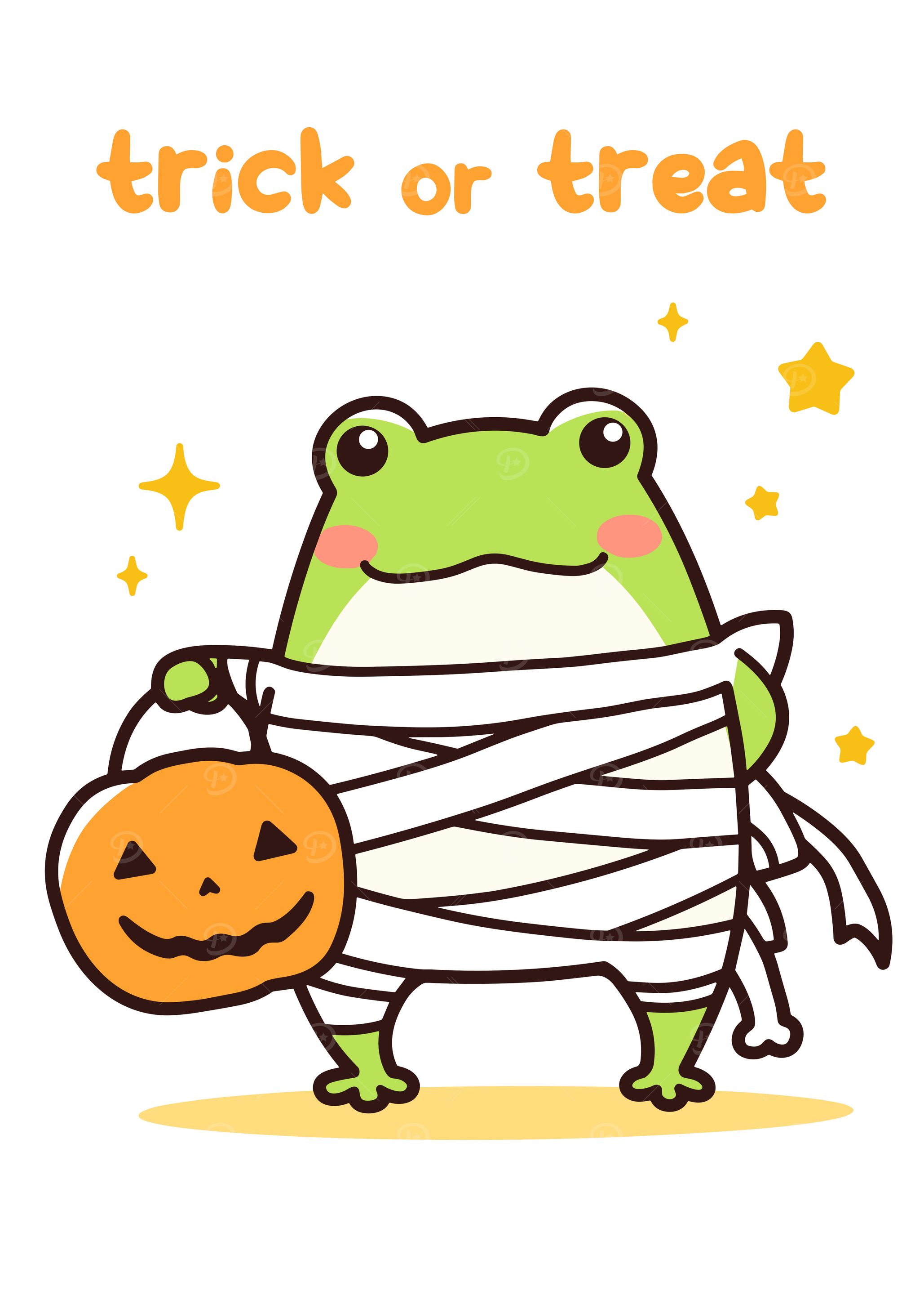Frog Mummy Halloween Trick or Treat