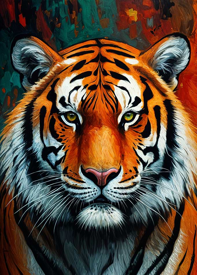 Tiger Portrait Painting